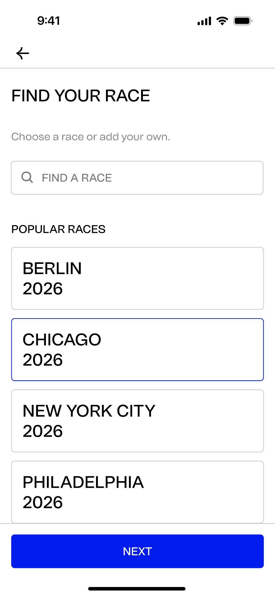 Find your race