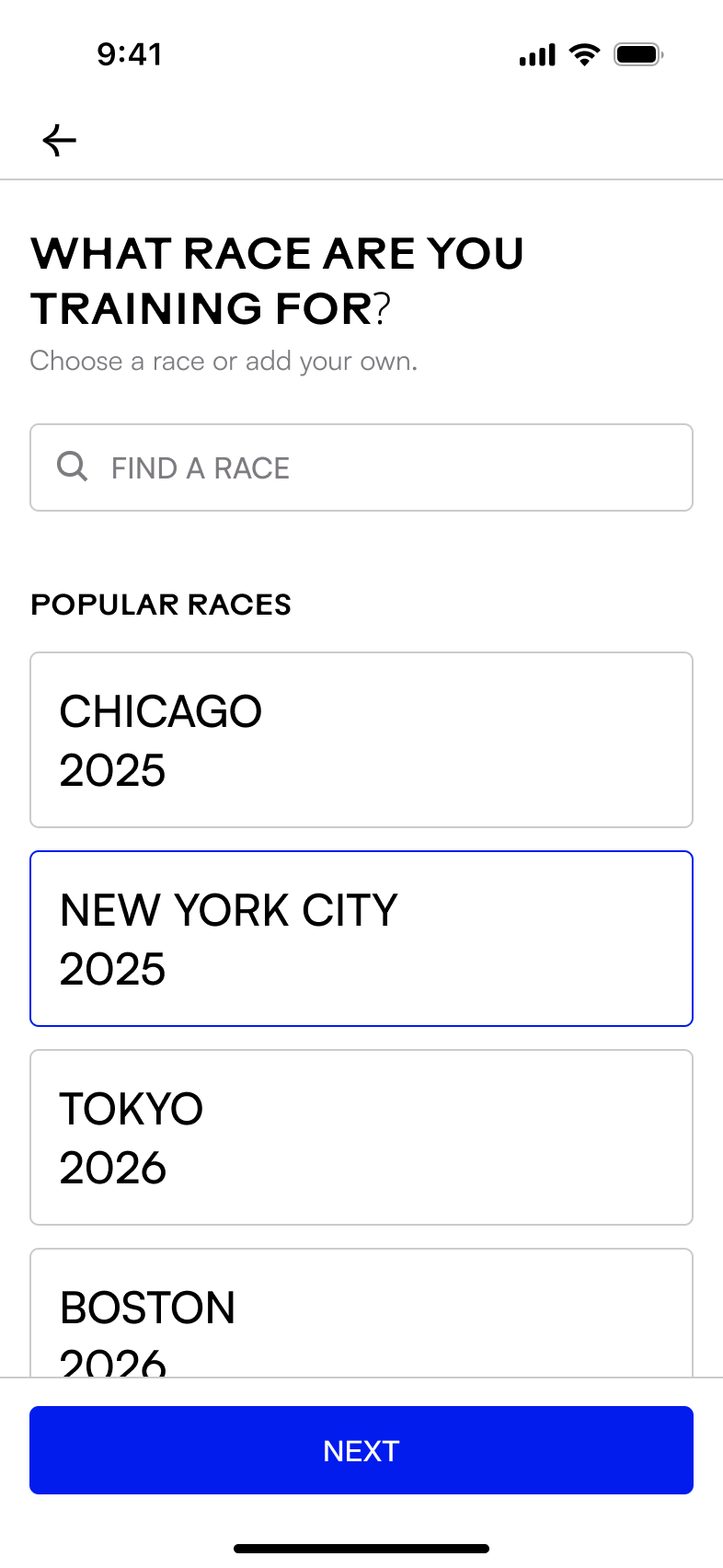 Find your race